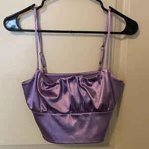 BUSTIER PURPLE CROP TOP